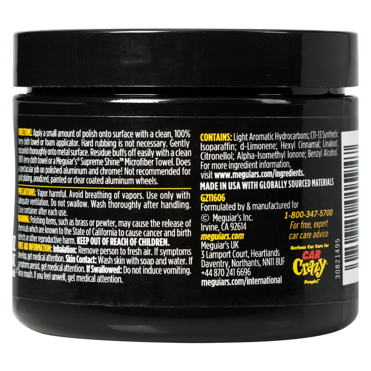 Meguiars Metal Polish Politur 6 oz (177 ml)