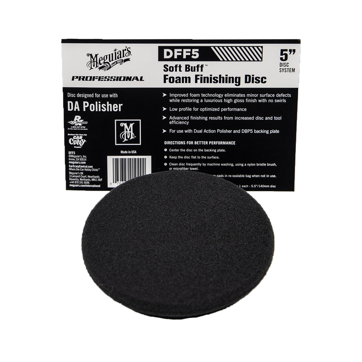 Meguiars SOFT BUFF DA Foam Finishing Disc Polierpad 5 Zoll (12,7 cm)