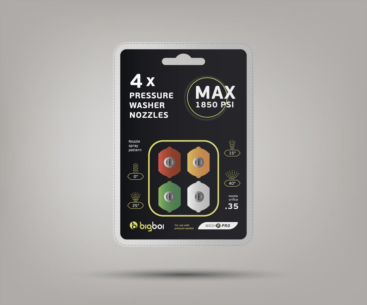 Set de 4 boquillas para hidrolimpiadora "WashR Pro"