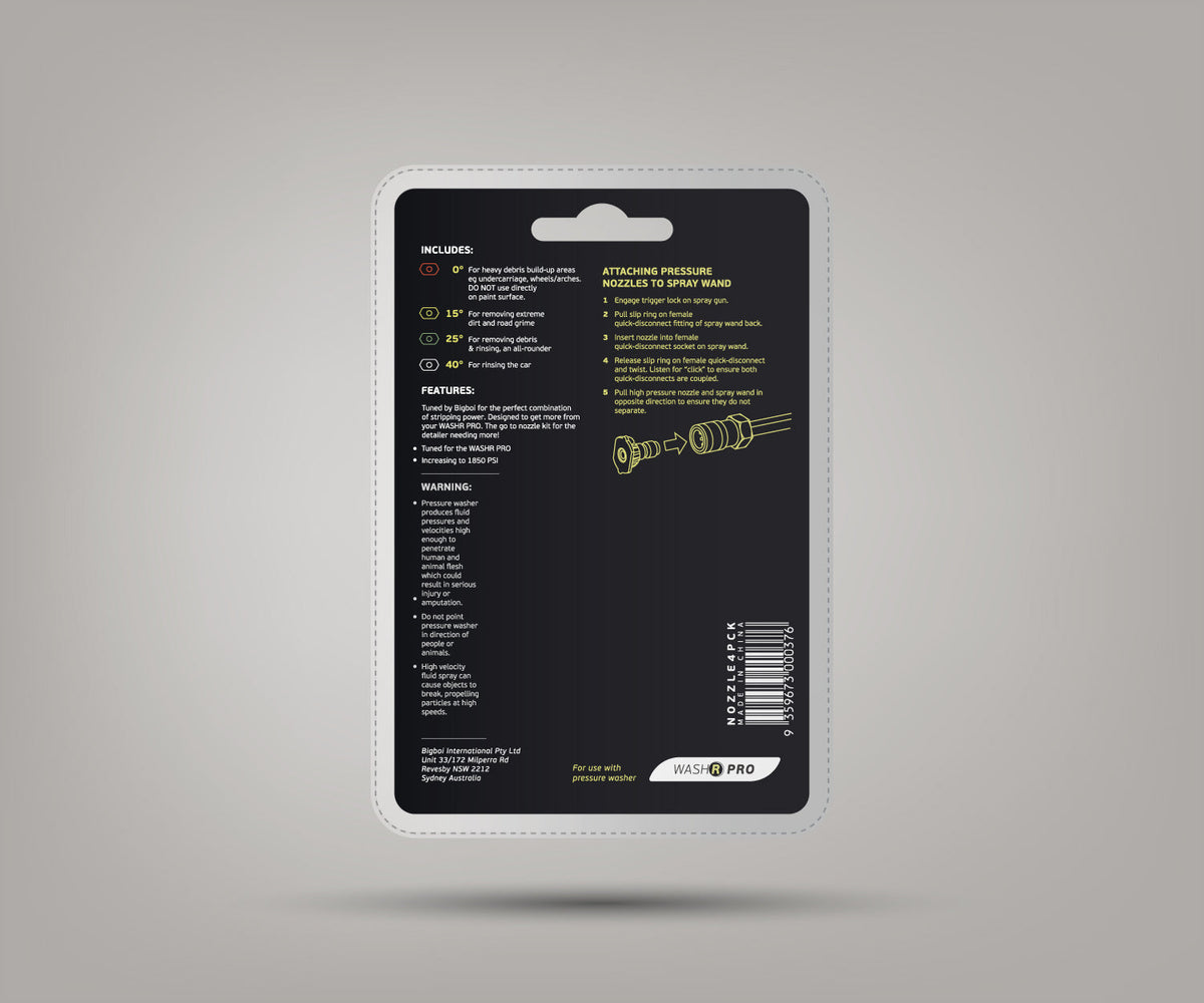 Set de 4 boquillas para hidrolimpiadora "WashR Pro"