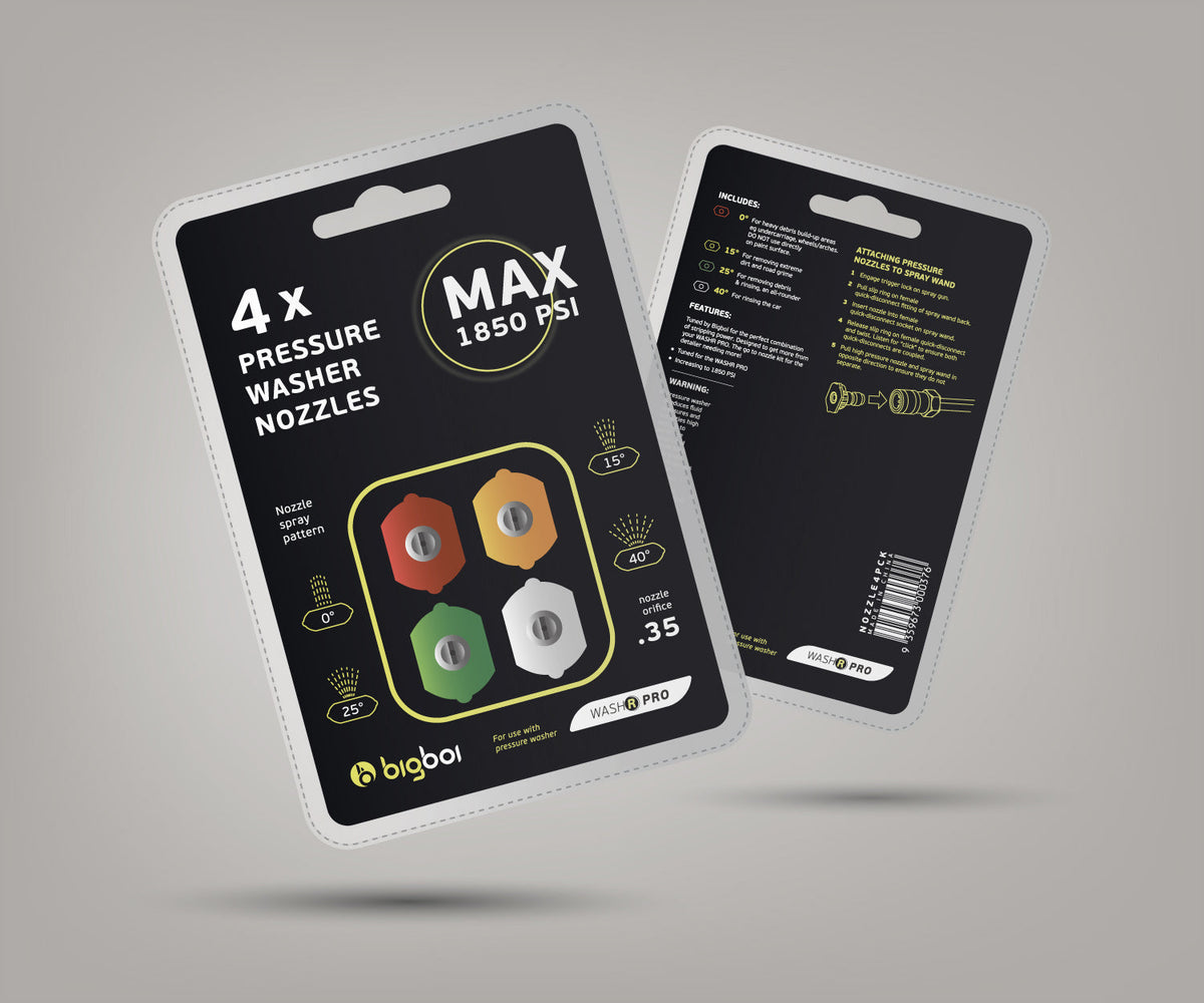 Set de 4 boquillas para hidrolimpiadora "WashR Pro"