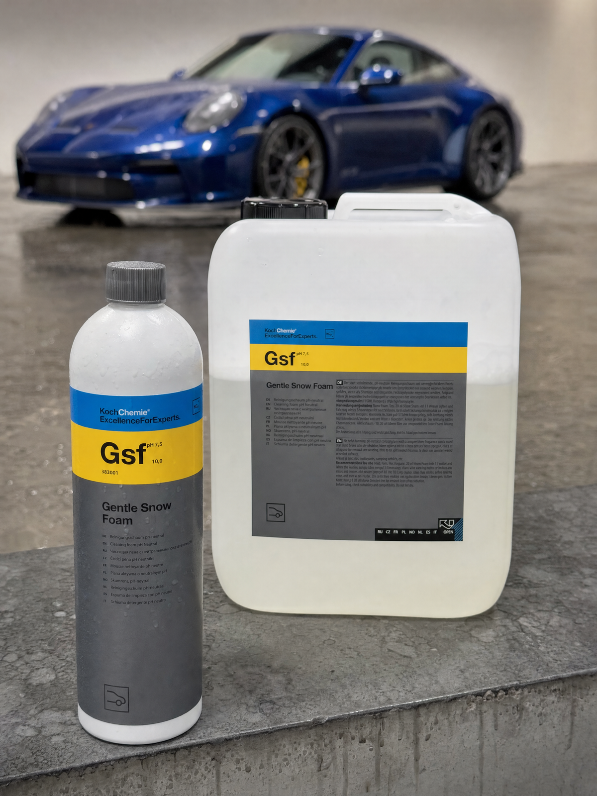 Koch-Chemie Gentle Snow Foam Gsf — 1 Liter und 5 Liter im Lineup