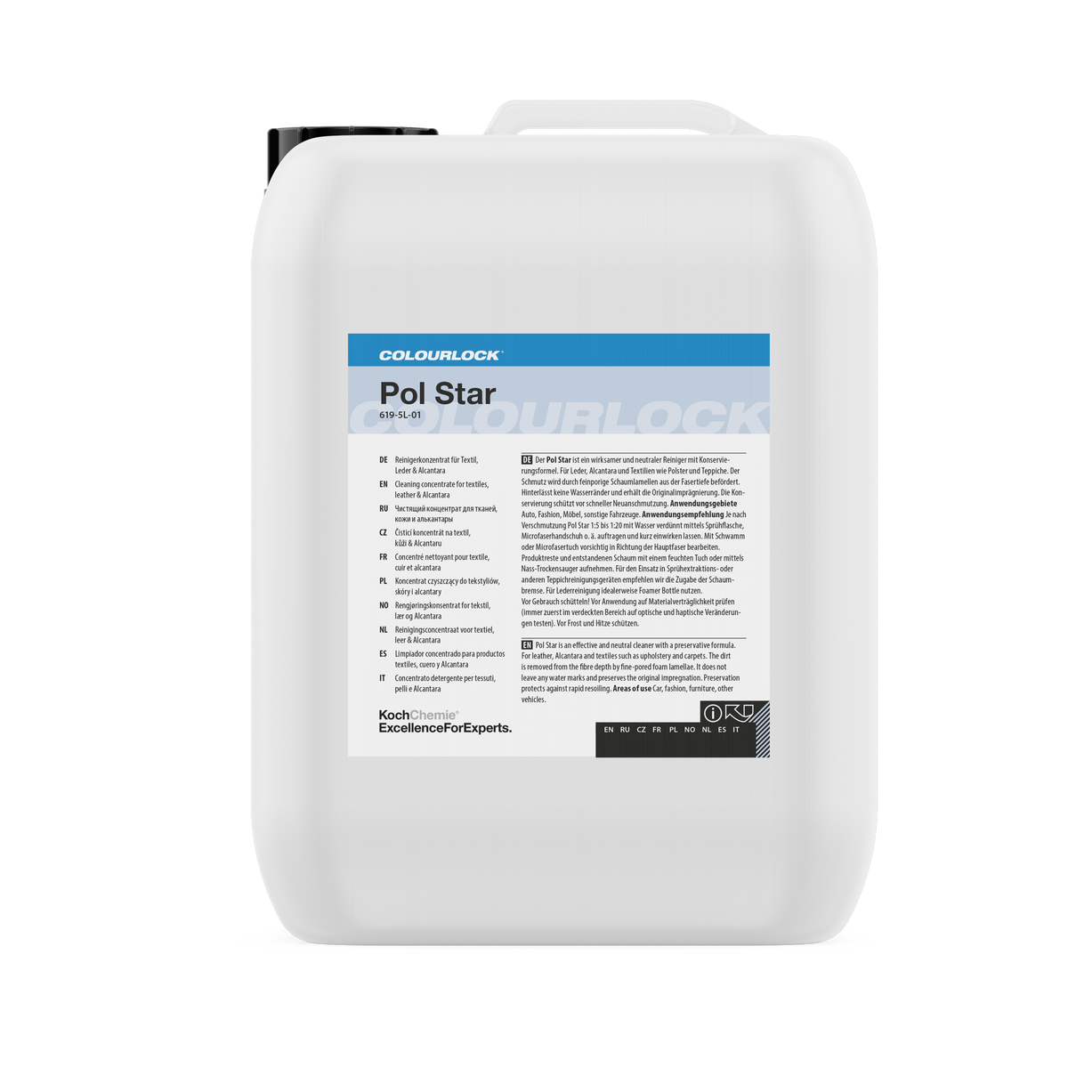 COLOURLOCK Pol Star — Reinigerkonzentrat für Textil, Leder & Alcantara 5 Liter
