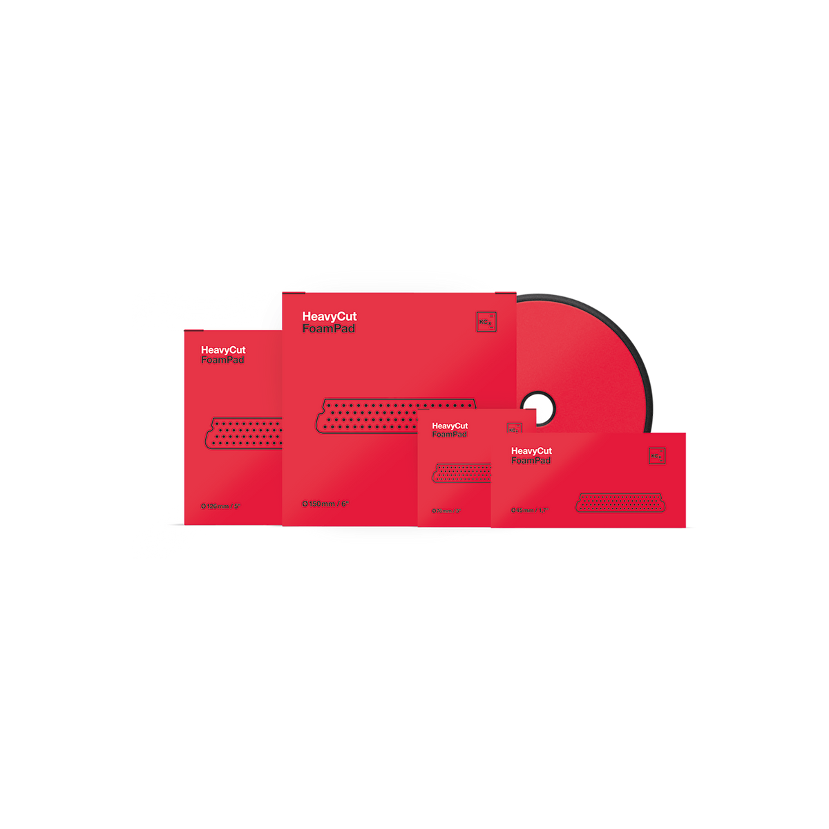 Heavy Cut Foam Pad "Rot" Abrasieve schuurspons / polijstpad (2024)