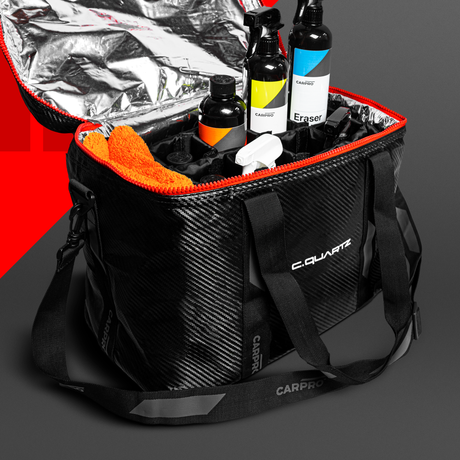"C.Quartz" Maintenance-Kit Bag Zestaw Startowy (Torba + 5x100ml + 2x Mikrofibra + 2x Butelka ze Spryskiwaczem)