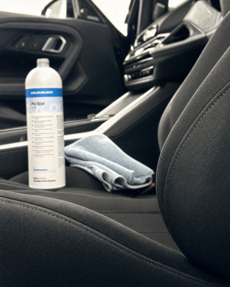 detailing1depot.comLOURLOCK Pol Star — frisch gereinigter Sitzbezug im BMW M2 Innenraum