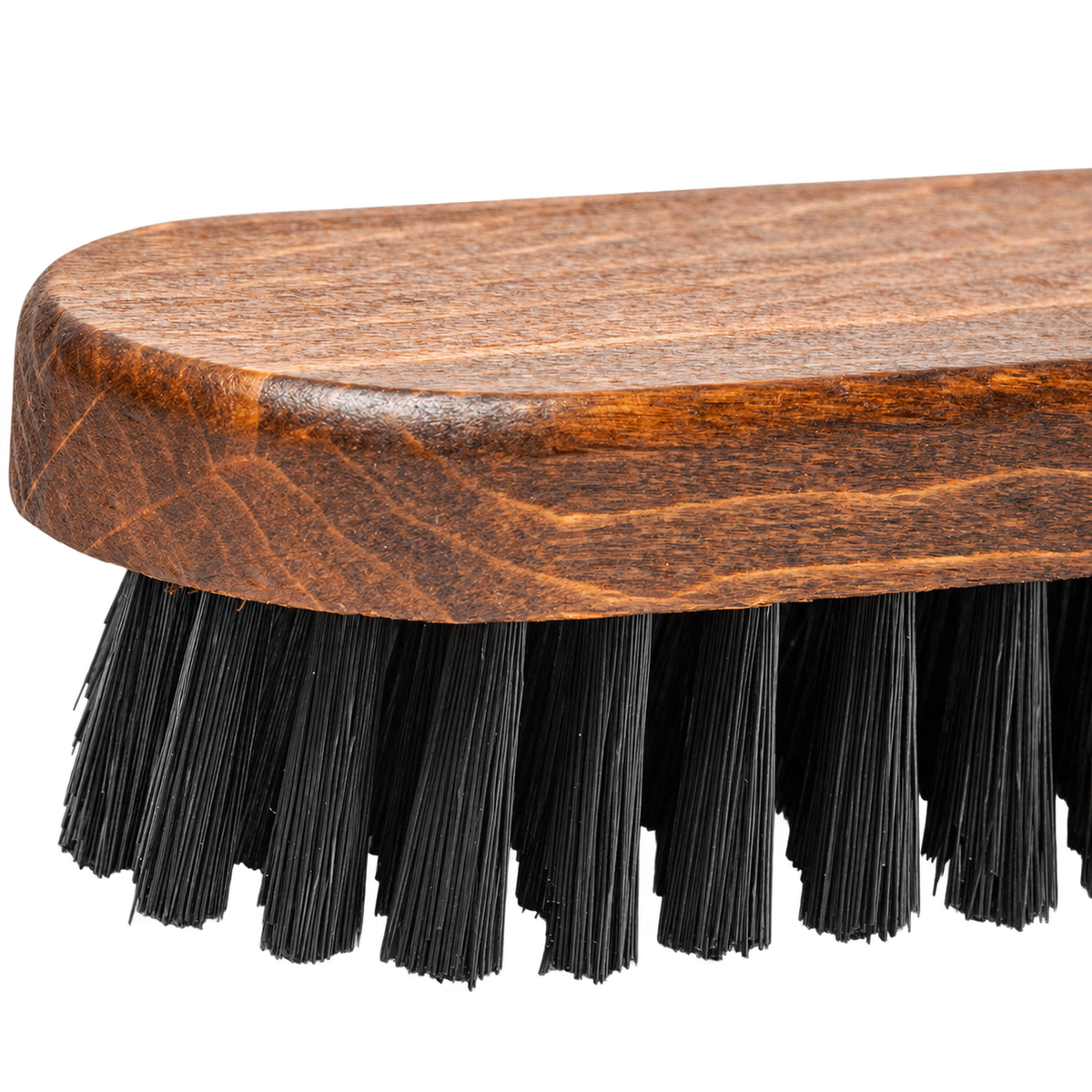 detailing1depot.comLOURLOCK Leather Cleaning Brush — Nahaufnahme von Holzkörper und Borsten