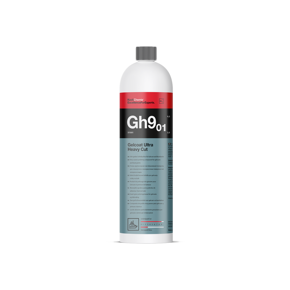 Gelcoat Ultra Heavy Cut "Gh9.01" Bardzo gruba pasta tnąca do żelkotu i lakierów łodziowych (linia Marine)