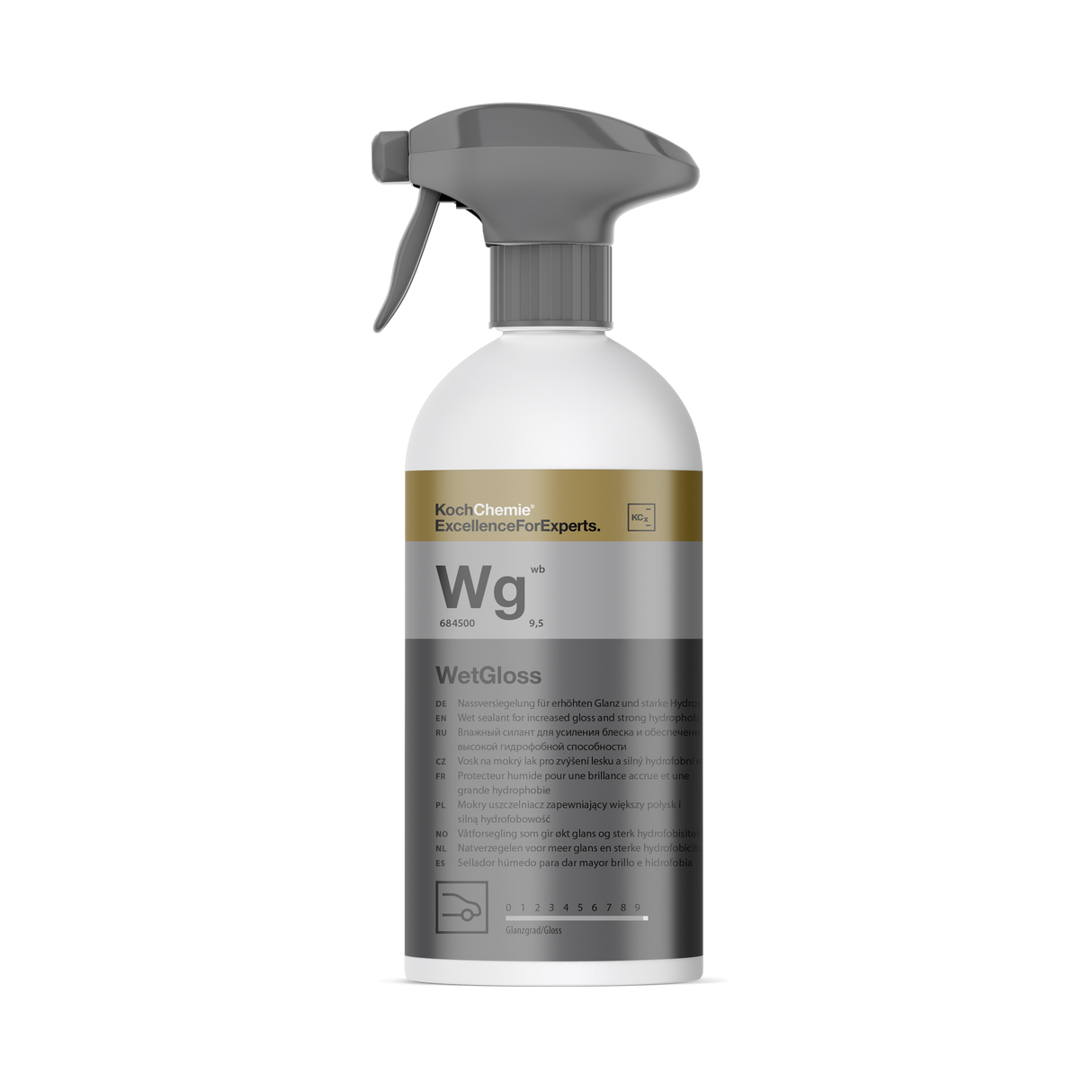 WetGloss "Wg" natte sealant voor extra glans en sterke hydrofobie